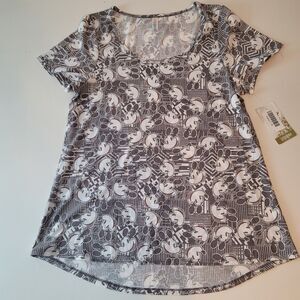 Walt Disney Parks Style Mickey Mouse Classic Graphic Print t shirt  Grey Lularoe